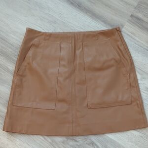 Tan Leather Skirt